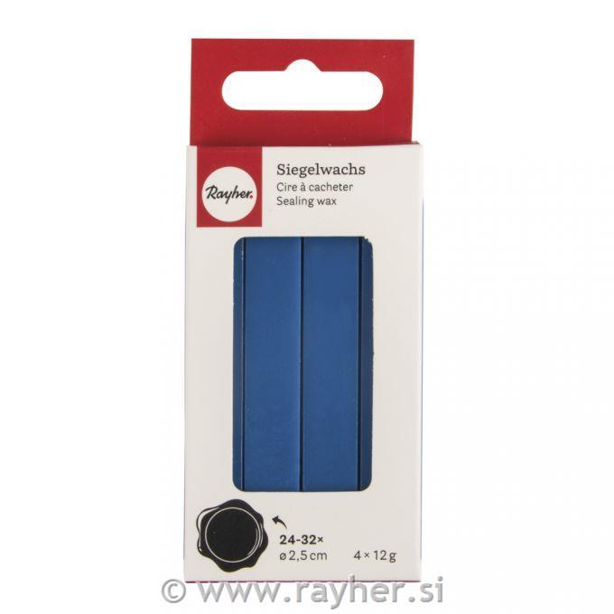 Pečatni vosek, moder, 4 x 12g