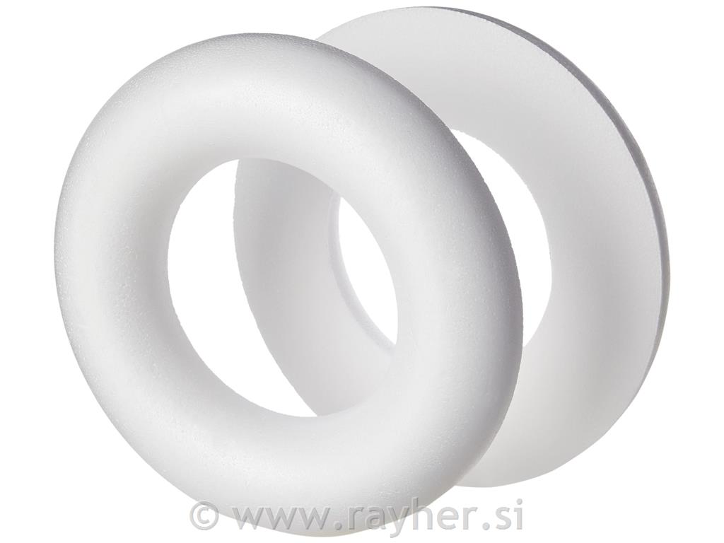 Stiropor obroč, ploščat, 22 cm