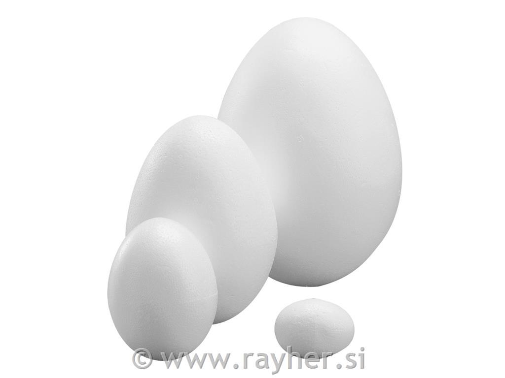 Styrofoam-egg, full, height 12 cm