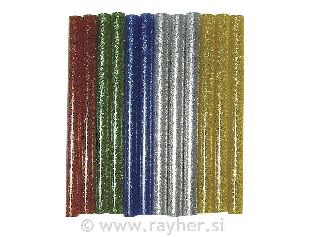 Glitter glue sticks for glue gun, mixed,