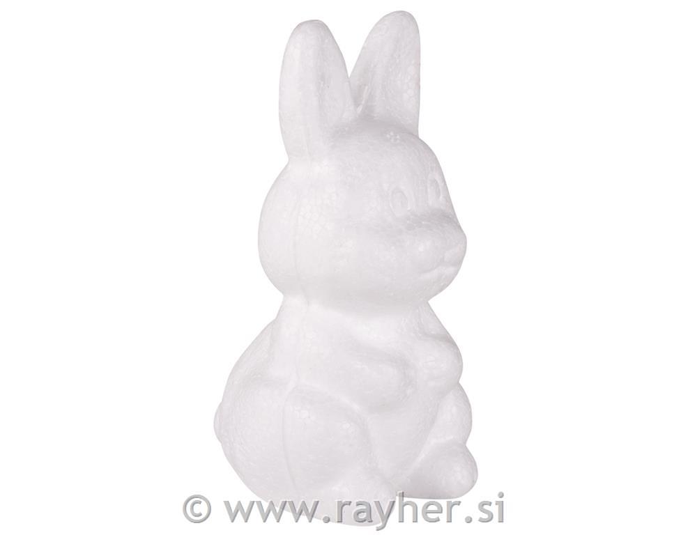 Stiropor zajček, pokončen, 8 cm
