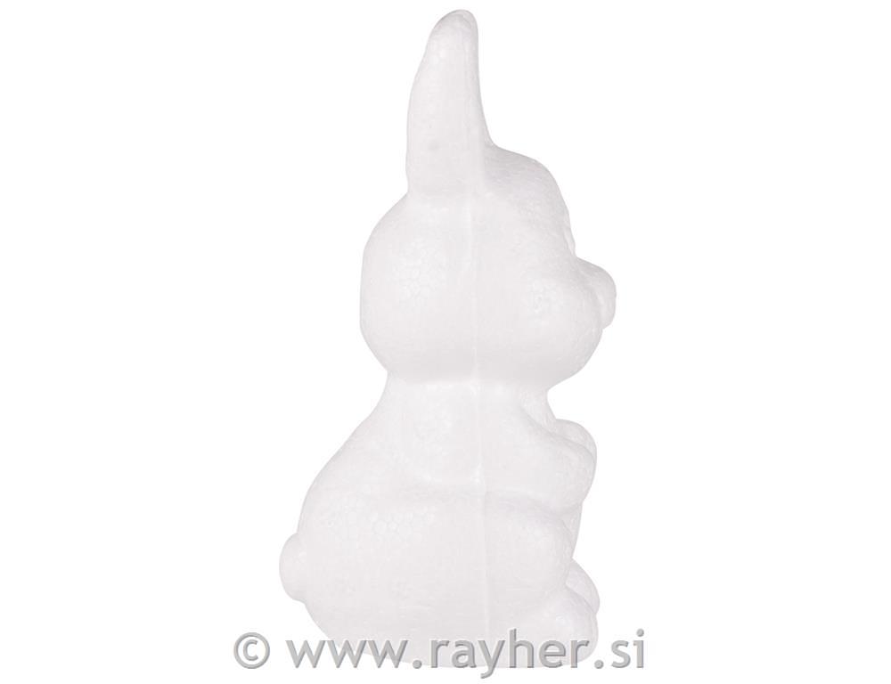 Stiropor zajček, pokončen, 8 cm