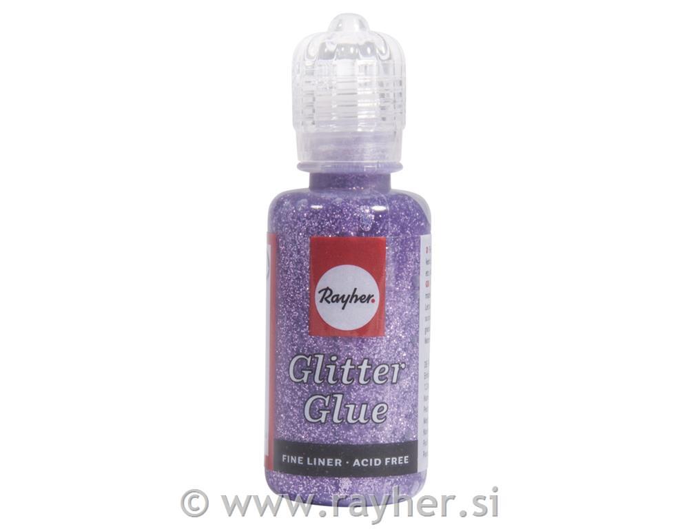Glitter glue metallic, lavender, bottle