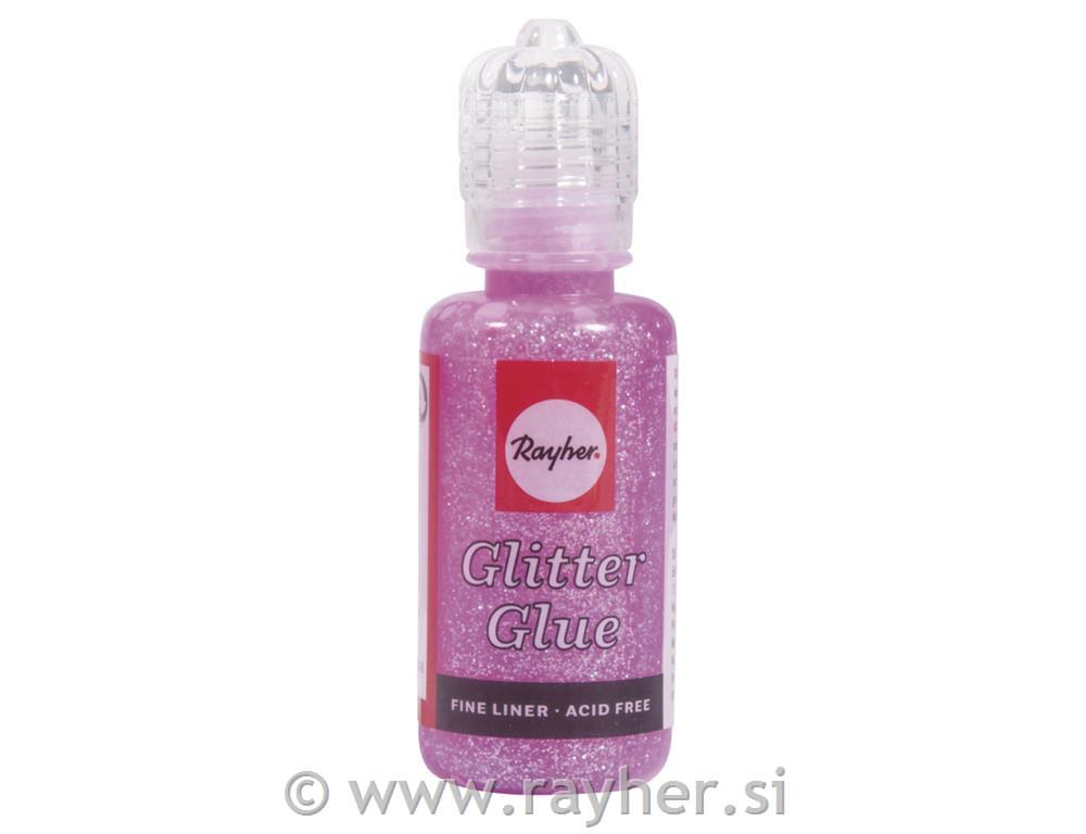 Glitter glue iridescent, pastel pink, bo