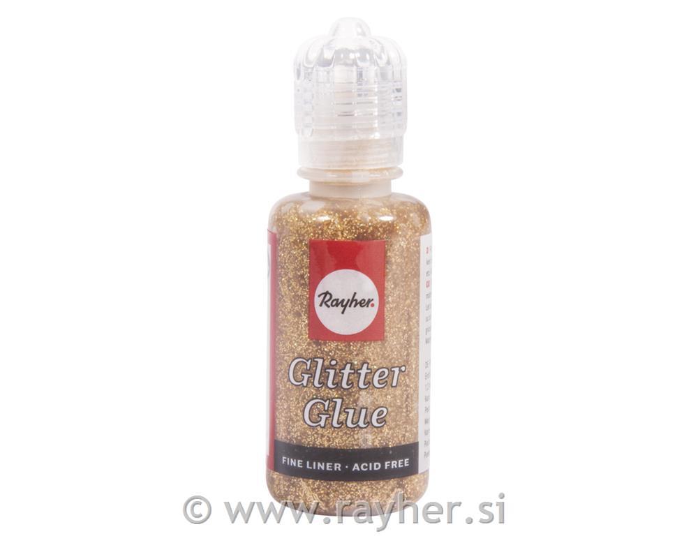 Glitter glue holographic, brilliant gold