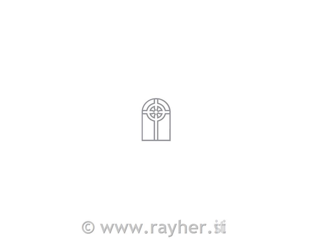 Nalepke: cerkveno okno, srebrne, 10x23 cm