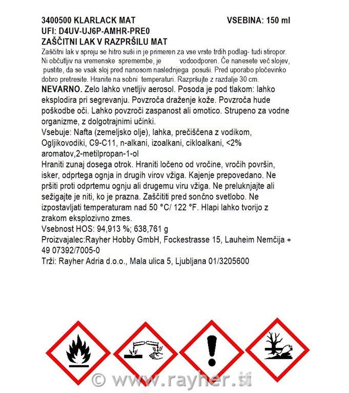 Lak v spreju, 150 ml, nesvetleč