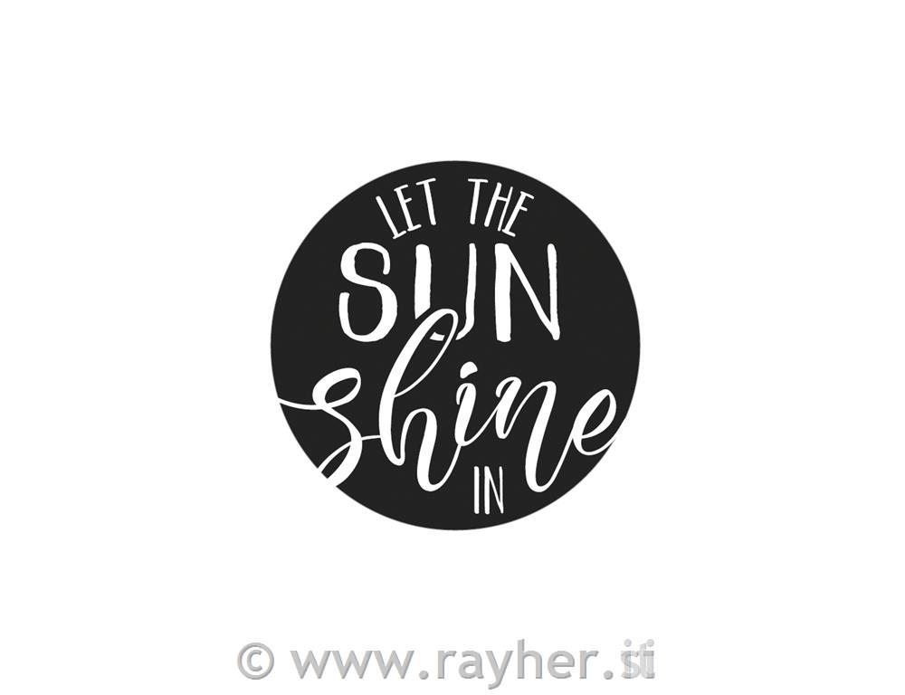 Label "SUN shine", 4.5cm o, tab-bag 1pc