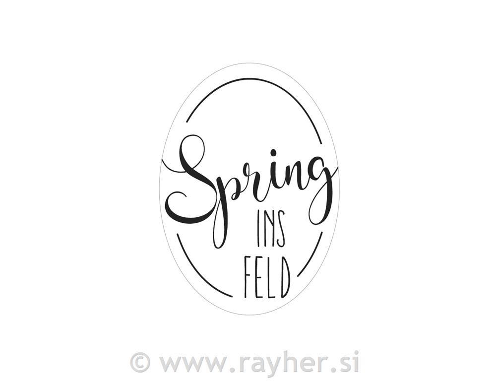 Odtis za kalup "Spring ins FELD", 4x5.5cm, 1 kos