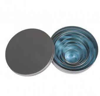 Circle-shaped cookie cutters f. deco, 3-8 cm, set 6pcs