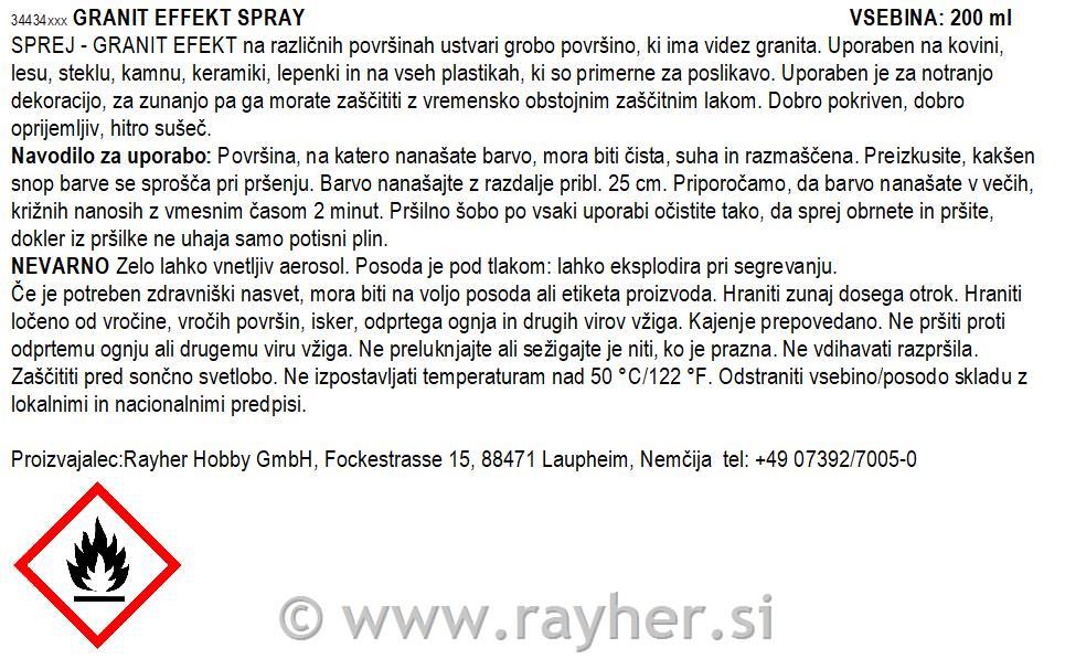 Granite effect spray, rock-grey, box 200ml