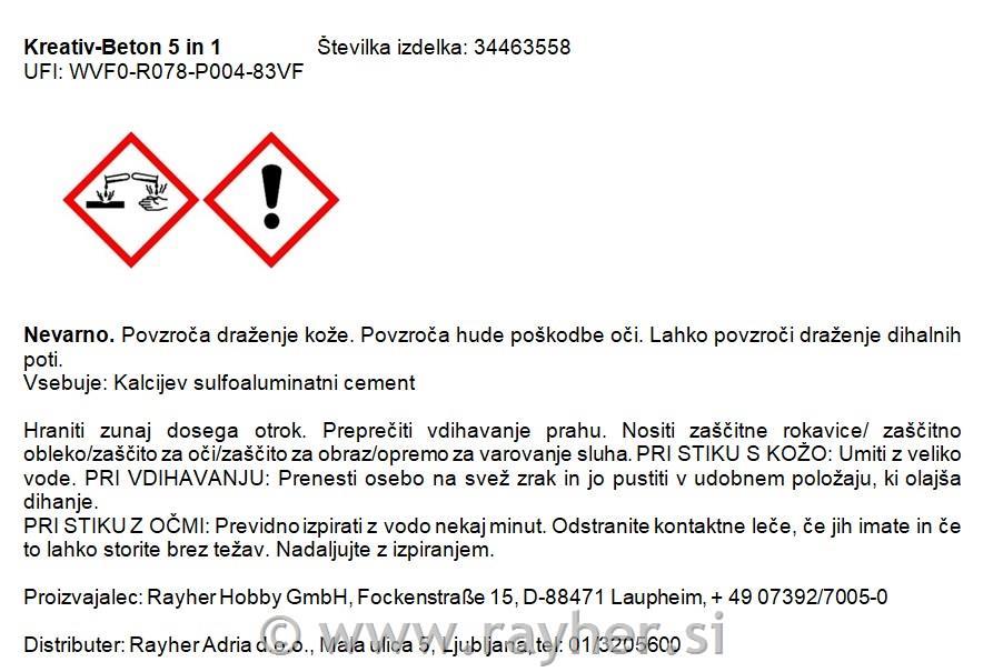 Creative cement, bag 3 kg