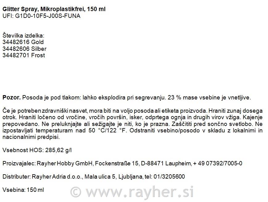 Glitter spray fine,frost, 150 ml