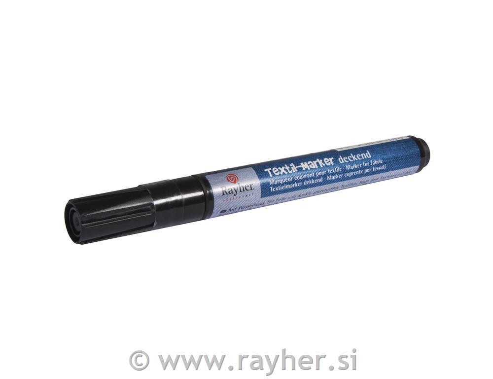 Flomaster za tekstil, prekr., črn, 2-4 mm