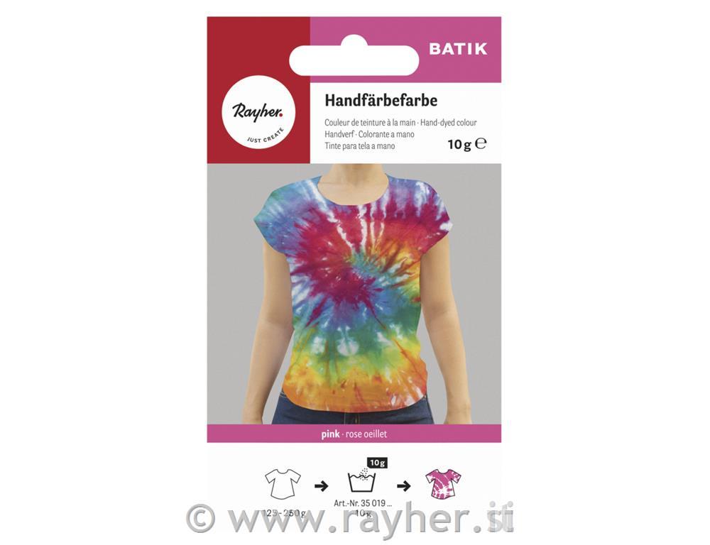 Barva za ročno barvanje tekstila, pink