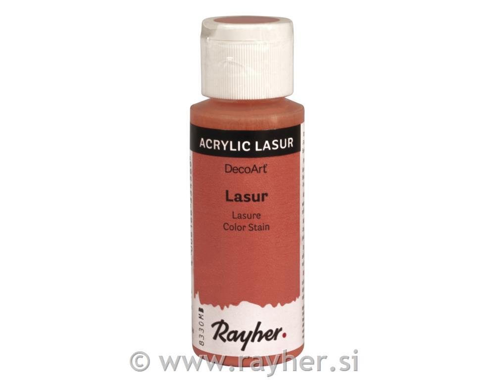 Barvna lazura za les, koralno rdeča, 59ml