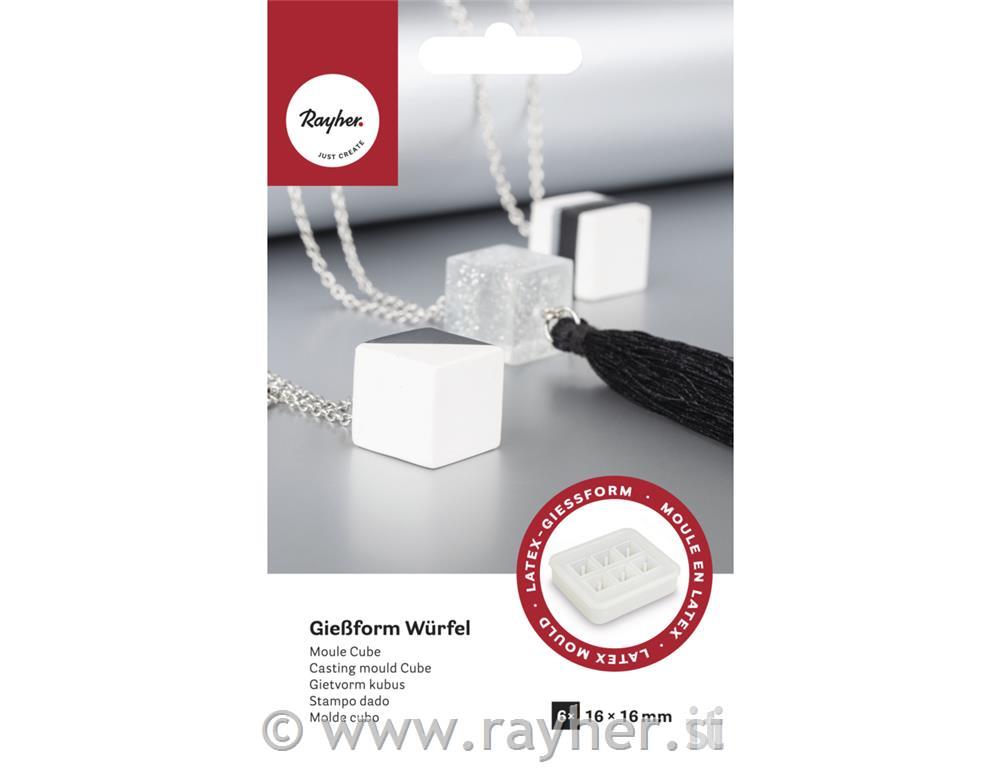 Silicone casting mould Cube