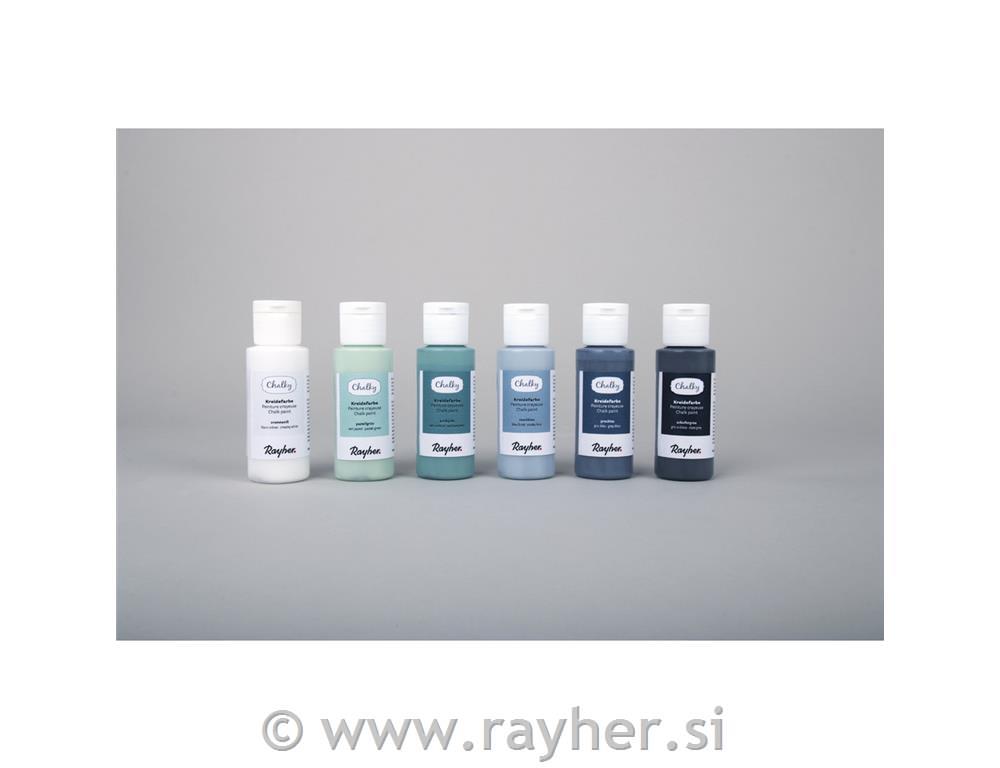 Kredne barve Chalky set 6x60 ml, modri set