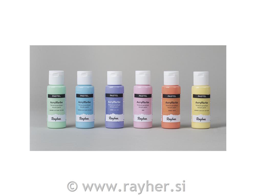 Akrilne barve, Pastel, set 6