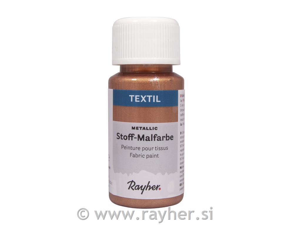 Barva za tekstil kovinska, bakrena, 50ml