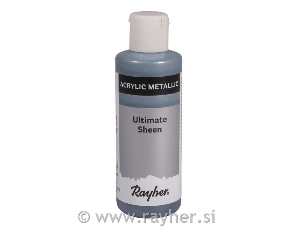 Ultimate Sheen acrylic paint, blue grey,metallic, bottle 80ml
