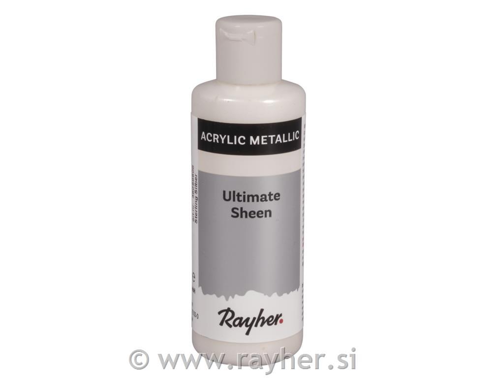 Akrilna barva Ultimate Sheen, srebrna iridesc., kovinska, 80ml