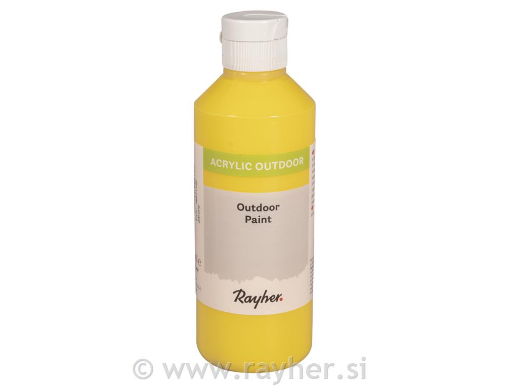 Akrilna barva za zunanjo uporabo, limona rumena, 250ml