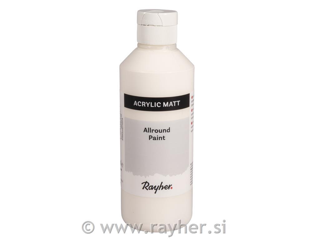 Allround Paint, acrylic, alabaster white, bottle 250ml