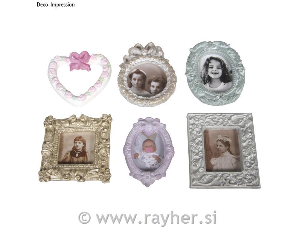 Kalup: Okvir, 6 motivov, 6.5-8cm, velikost: 23.2x18.3cm