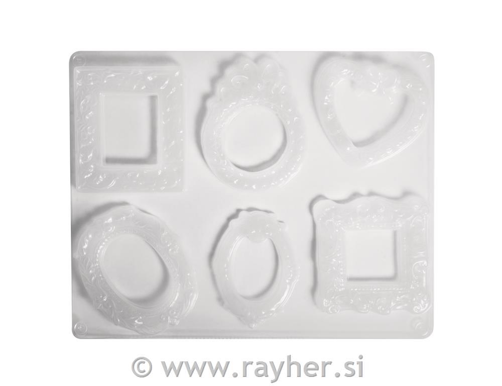 Kalup: Okvir, 6 motivov, 6.5-8cm, velikost: 23.2x18.3cm
