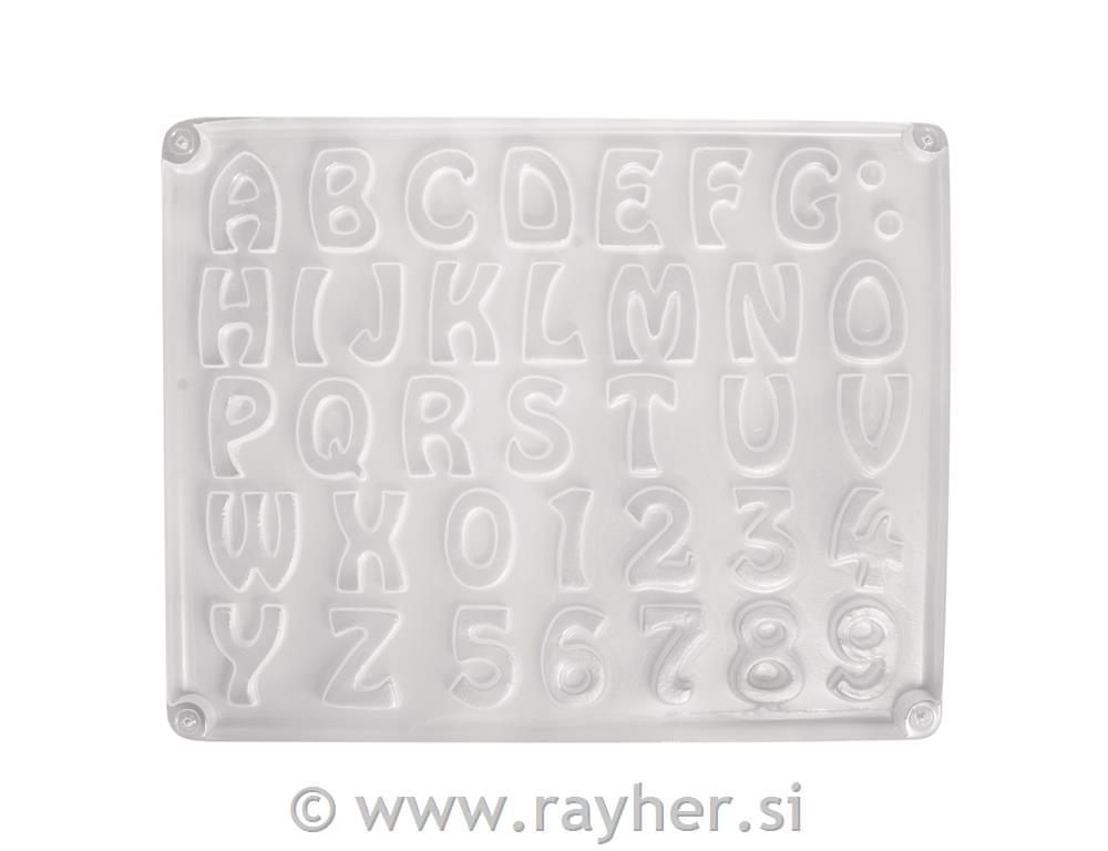Casting mould: letters/numbers, 37 motiv