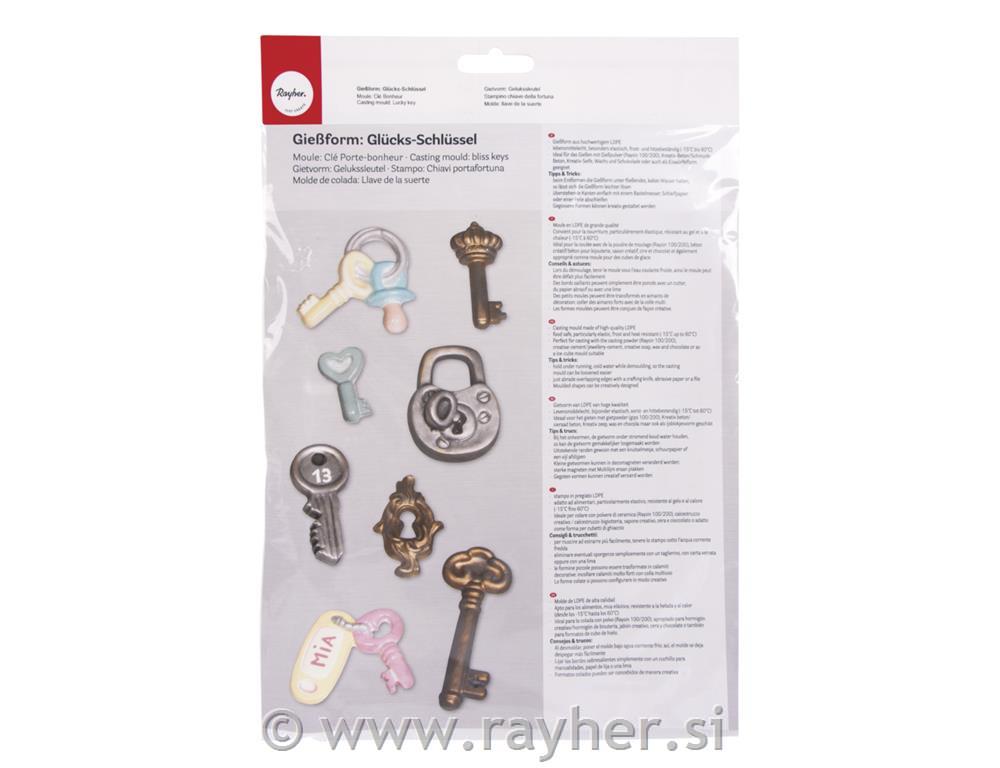 Casting mould: Lucky key, 8 motives, 3.5