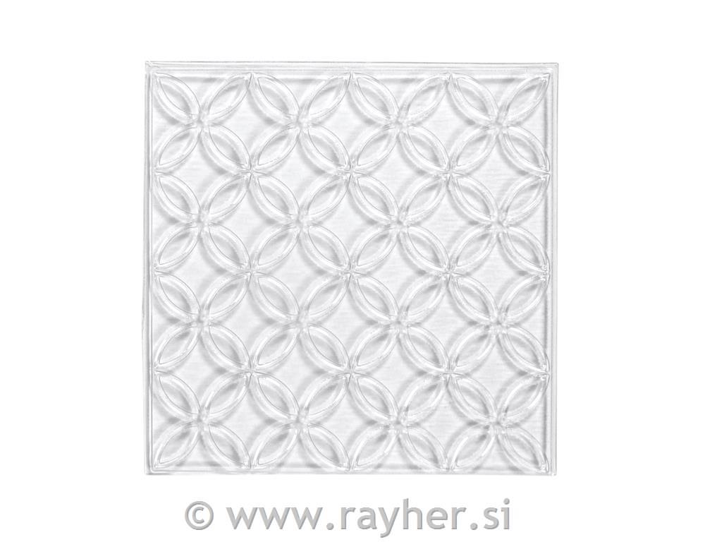 Relief casting plate Flower of life, 11x11cm, tab-bag 1pc