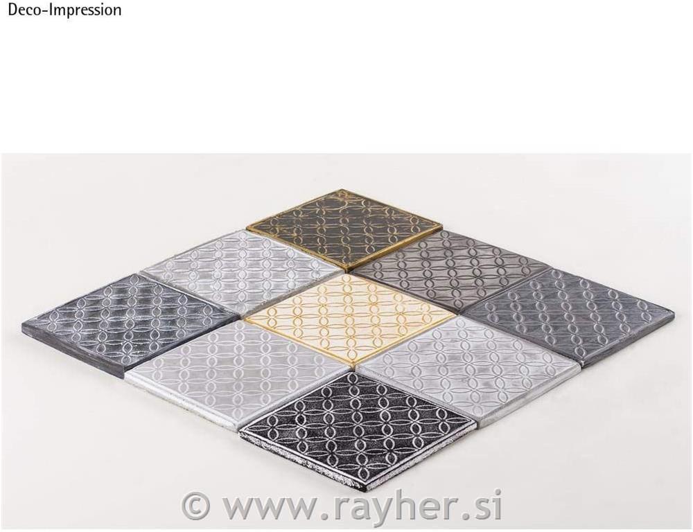 Relief casting plate Flower of life, 11x11cm, tab-bag 1pc