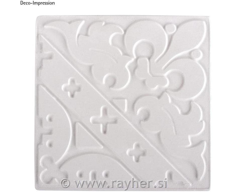Relief casting plate Ornament, 11x11cm,tab-bag 1pc