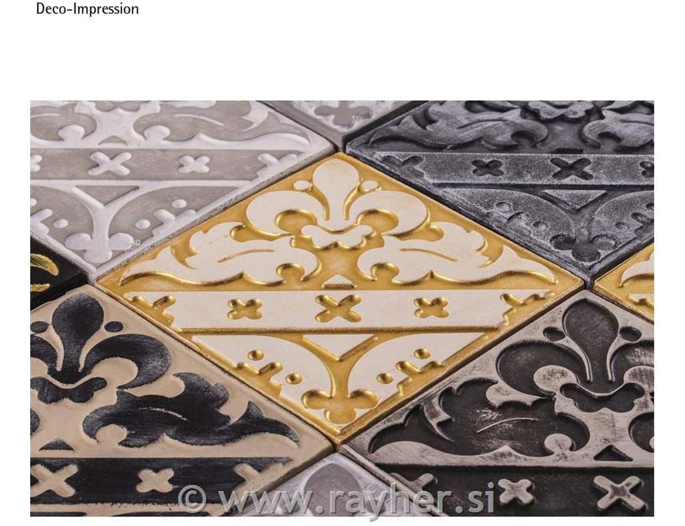 Relief casting plate Ornament, 11x11cm,tab-bag 1pc