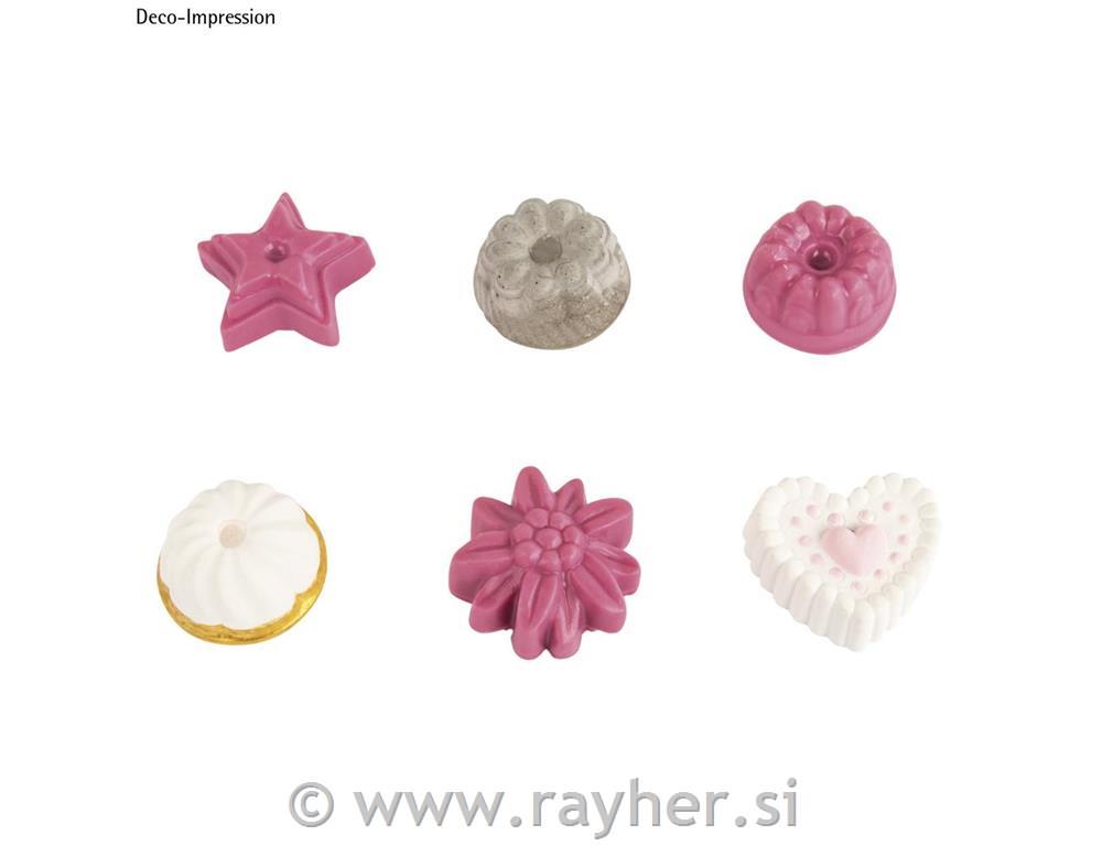 Kalup Petit Fours 4-4,5 cm, 6 motivov