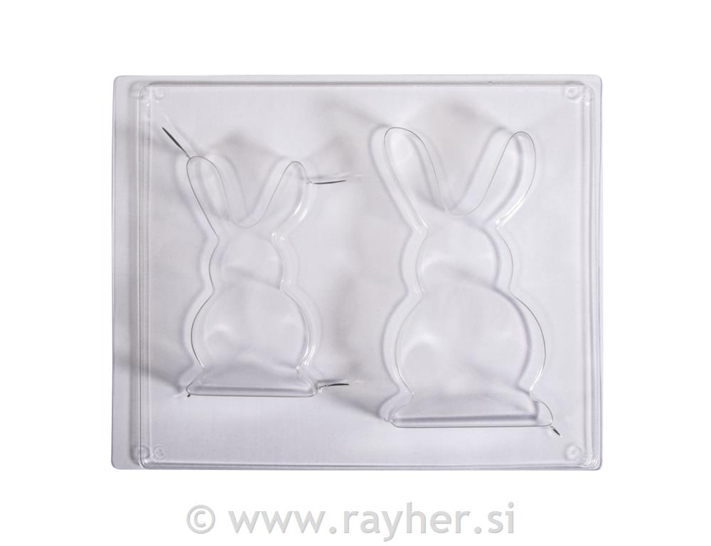 Kalup: Dva zajčka, 8x14.5x3cm/6.5x11.7x3cm