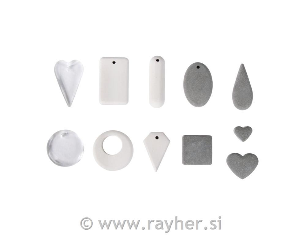 Silicone casting mould Pendants14.5x26x1cm, 11 forms, box 1pc