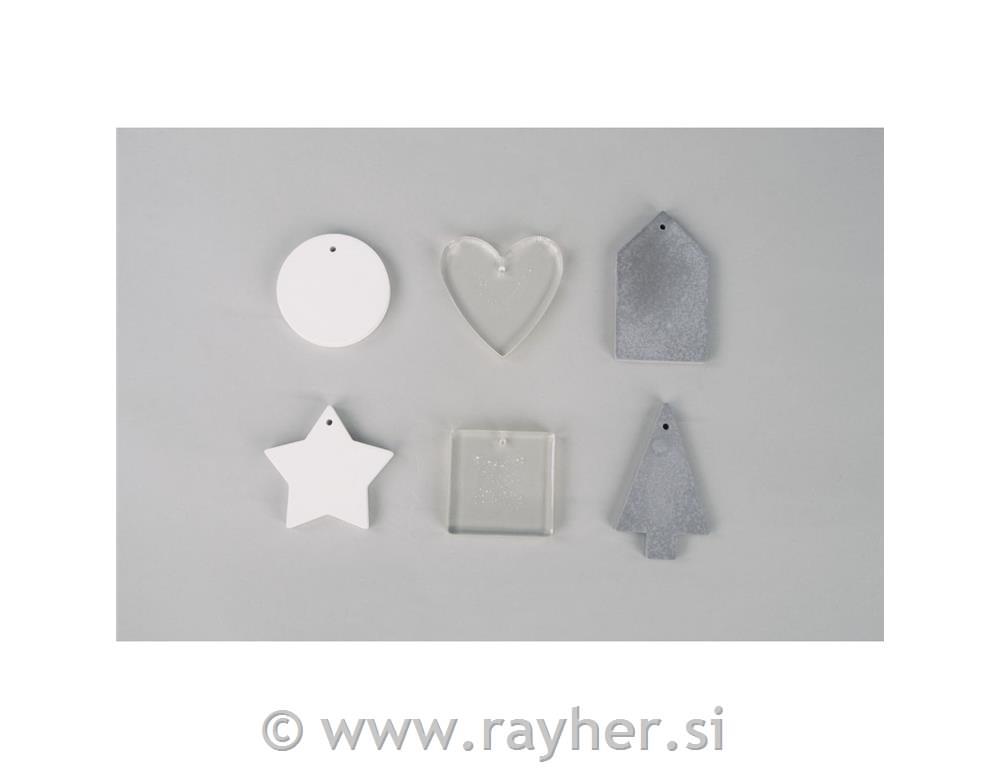 Silikonski kalup Dekorativne oblike, 14.5x26x1cm, 6 oblik