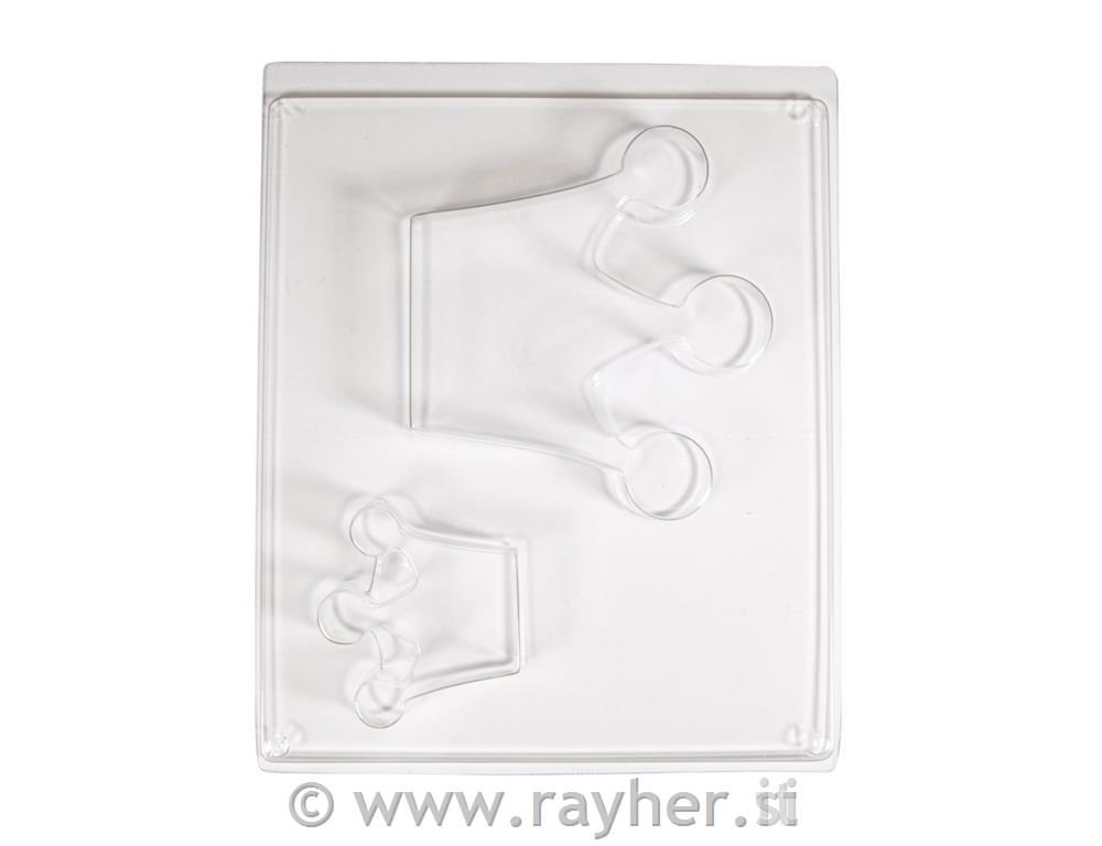 PET casting mould Crowns, 13x12x2cm+6.5x