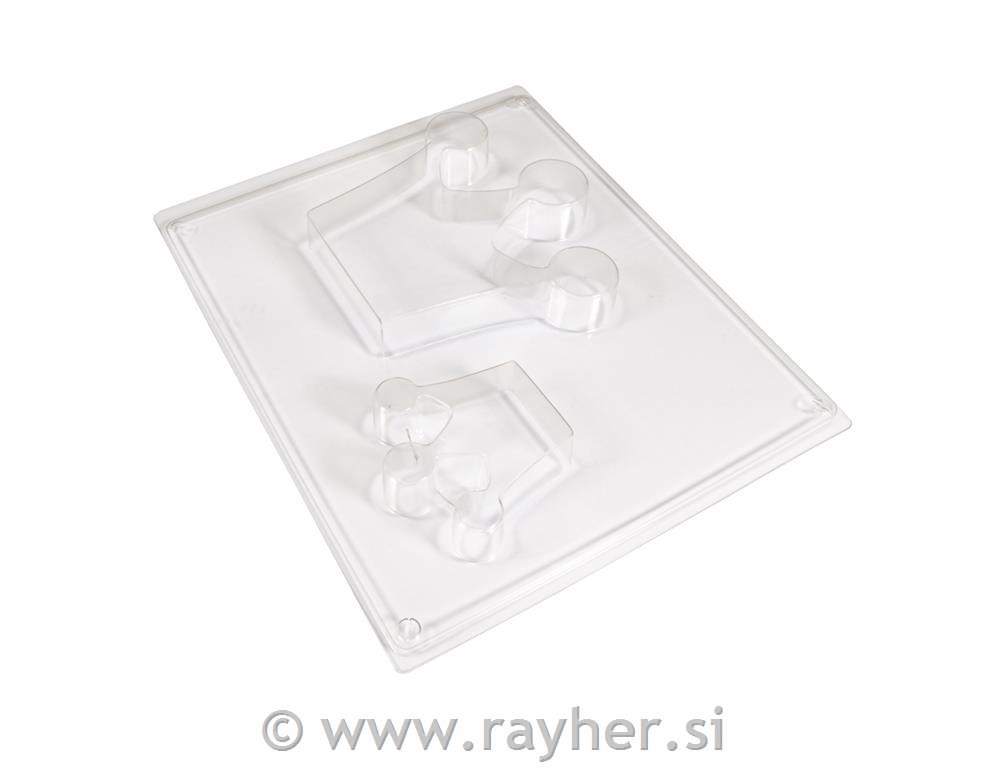 PET casting mould Crowns, 13x12x2cm+6.5x