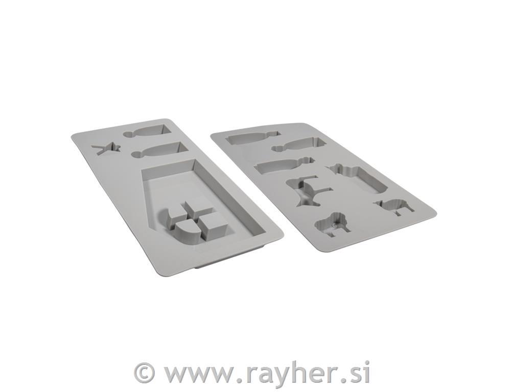 Silicone casting mould Crib2-part mould with 11 shapes, box