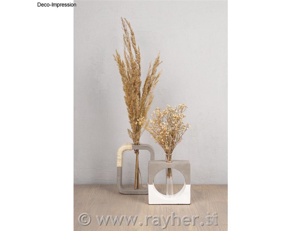 Silikonski kalup Vaza, kvadratna s krogom, 11x3,7x11cm, + epruveta in sveča