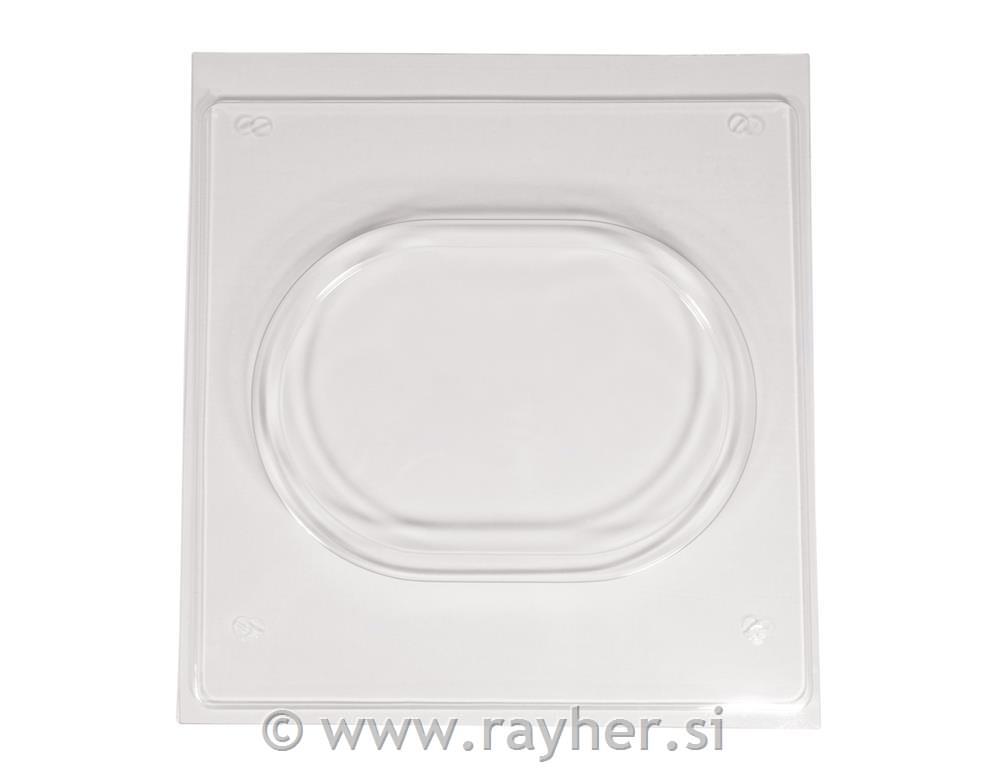 PET casting mould Oval, 24.5x18x2cm, rim1.3cm wide