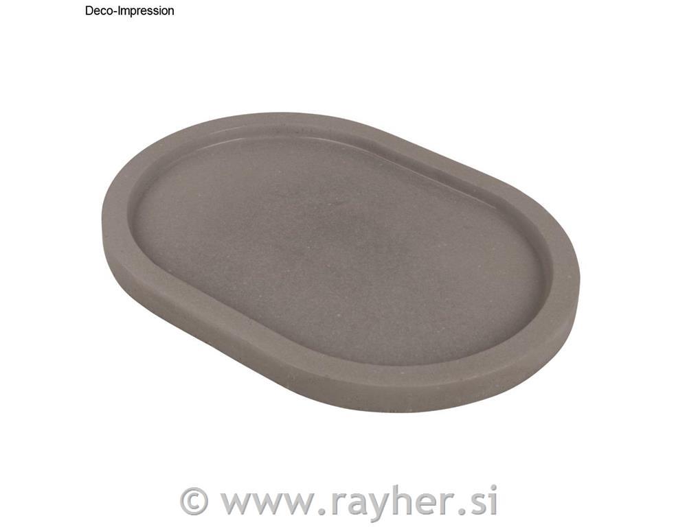 PET casting mould Oval, 24.5x18x2cm, rim1.3cm wide