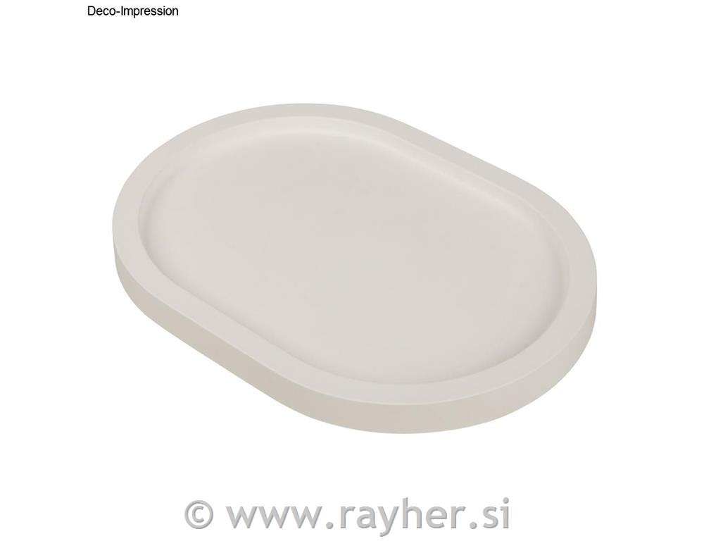PET casting mould Oval, 24.5x18x2cm, rim1.3cm wide