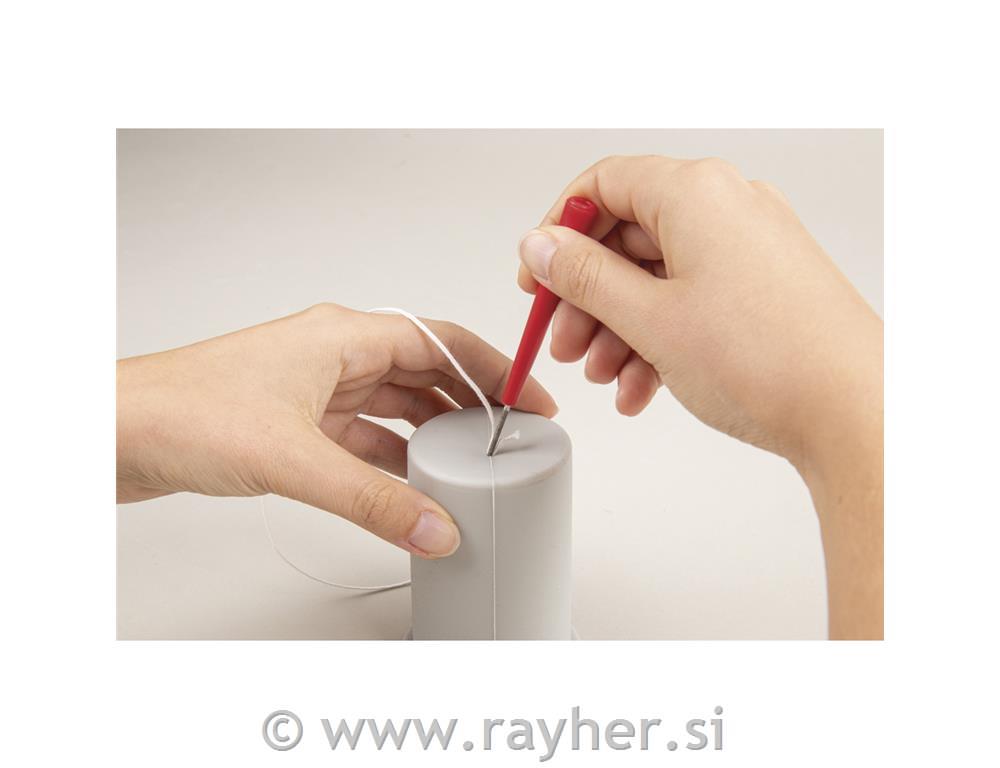 Silikonski kalup Rebrasta sveča v obliki stebra, premer 5 cm, višina 8,7 cm