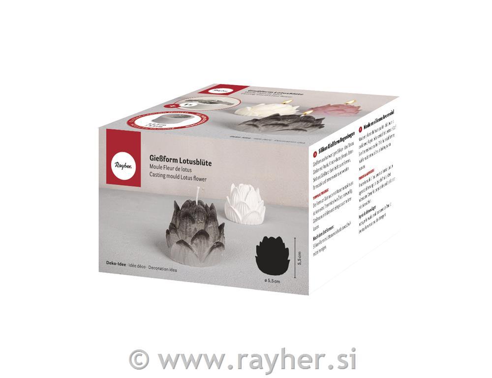 Silikonski kalup Lotosov cvet, premer 5,5 cm, višina 5,5 cm
