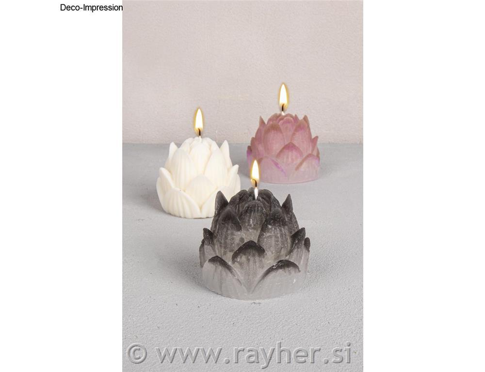 Silikonski kalup Lotosov cvet, premer 5,5 cm, višina 5,5 cm